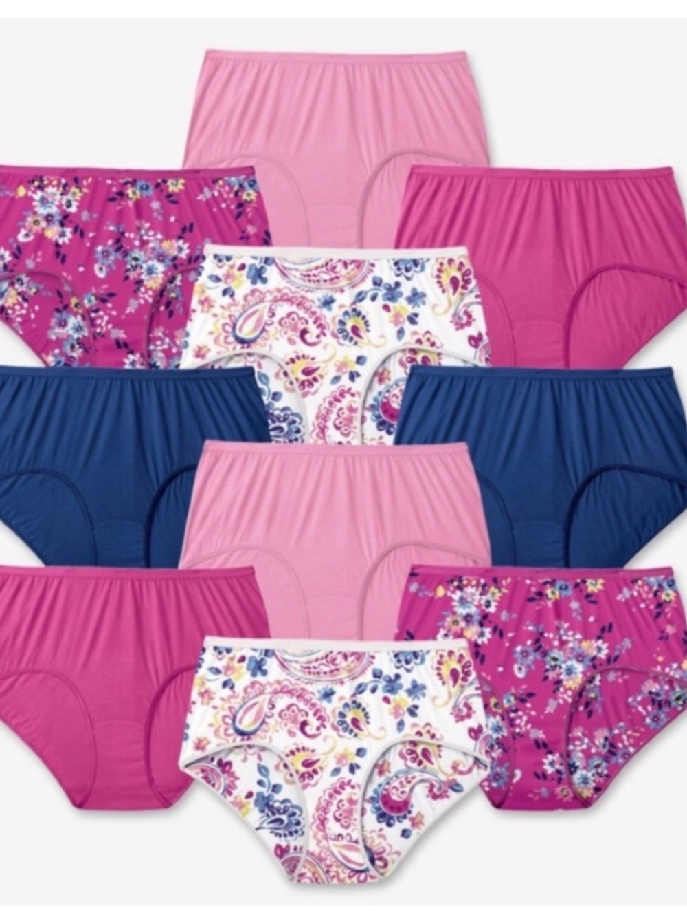 New 10 Pack Cotton Briefs
Panties
Comfort Choice Plus Size 9X 48
16